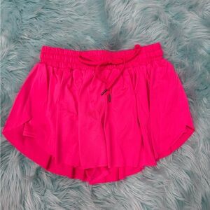 Vibrant Pink Skort with Drawstring and pocket